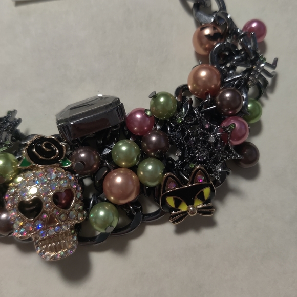 Betsey Johnson Halloween Charm Statement Necklace